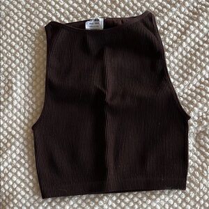 Cotton On Chocolate Ribbed Top